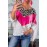 Leopard Rose White Splicing Blouse